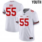 Youth Ohio State Buckeyes #55 Jerron Cage White Nike NCAA College Football Jersey Stability NTH0444KM